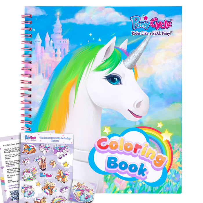 PonyCycle® Offizielles Malbuch – Enthält 1 Stickerbogen und 10 Einzelsticker