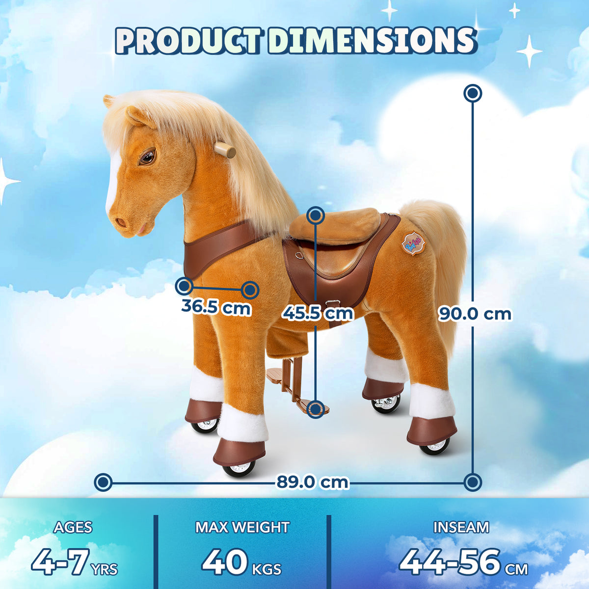 Cheval brun clair modèle Y, jouet à monter pour les 4-7 ans – Lancement en octobre
