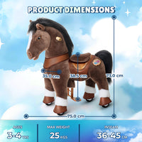 Cheval brun chocolat modèle Y, jouet à monter pour les 3-4 ans – Lancement en octobre