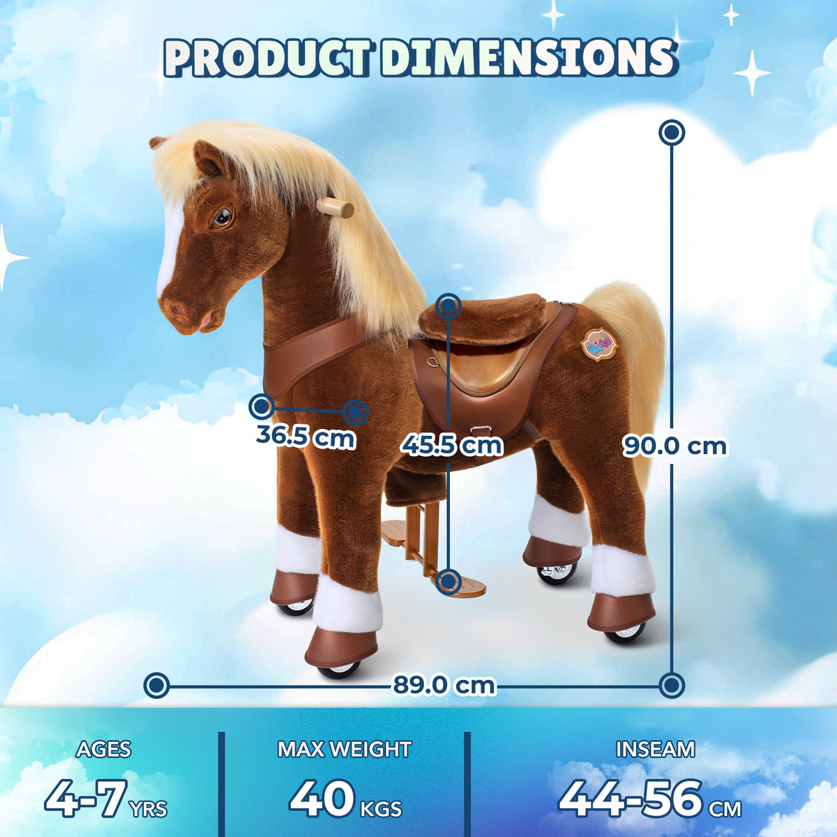 Cheval brun modèle Y, jouet à monter pour les 4-7 ans – Lancement en octobre