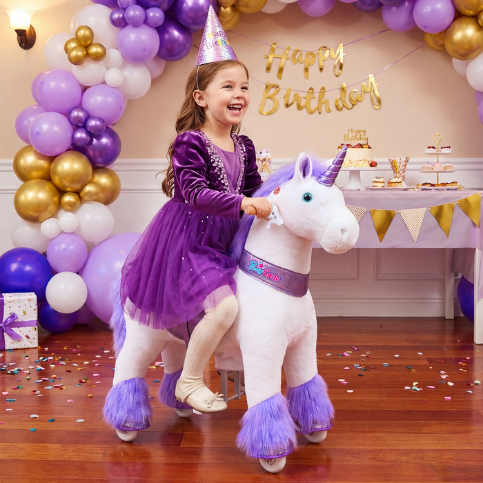 Ride-on Unicorn Age 3-4 Purple（UK&EU in Stock）