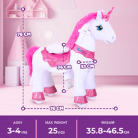 Modell E Einhorn Reiten Pferd Alter 3-4
