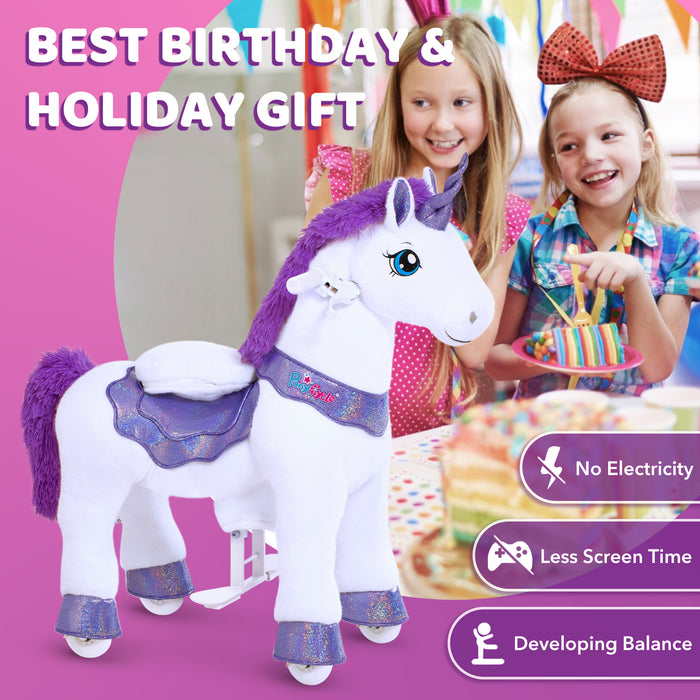 Modell E Lila Laufendes Einhorn Kuscheltier