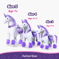 Aufsitz Plüsch Einhorn Alter 4-7 Lila