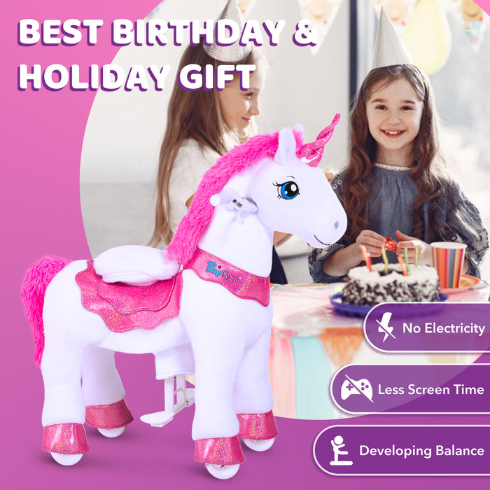 Modell E Rosa Einhorn Reiten Pferd