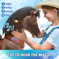 Cheval brun chocolat modèle Y, jouet à monter pour les 4-7 ans – Lancement en octobre