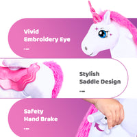 Modell E Rosa Einhorn Reiten Pferd