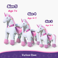 Aufsitz-Einhorn Alter 3-4 Rosa