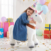 Unicorn ride-on toy Age 3-4 White（EU in Stock）