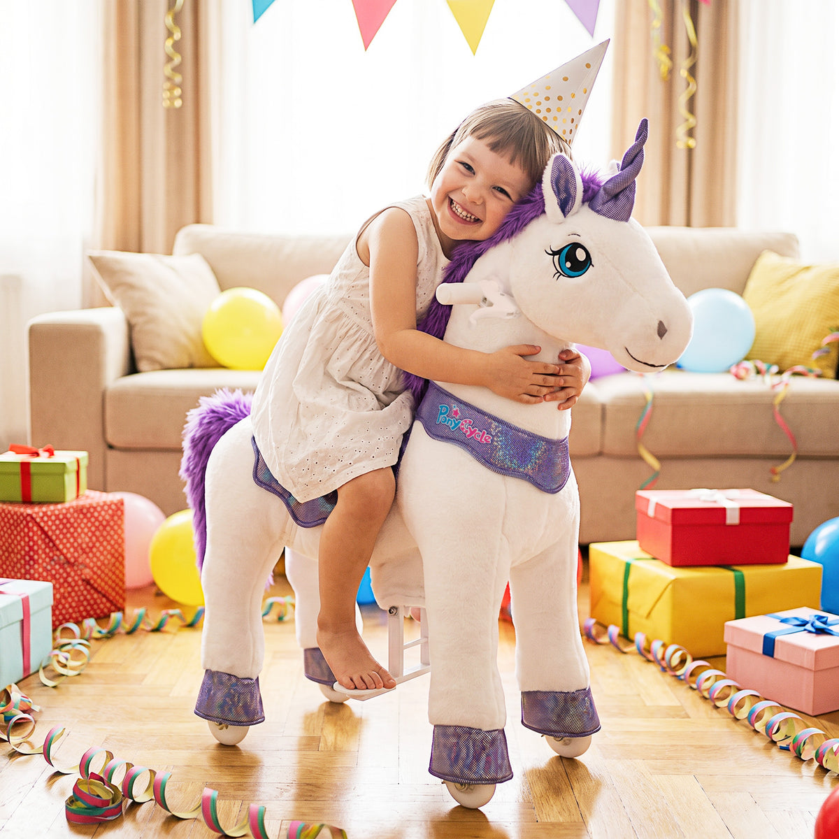 Model E® Unicorn Riding Toy Age 3-4（UK&EU in Stock）
