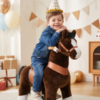 Ride-on horse toy Age 3-4 Chocolate（UK&EU in Stock）