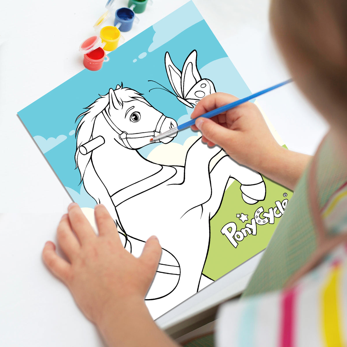 Livre de coloriage officiel PonyCycle® – Comprend 1 planche de stickers et 10 autocollants individuels