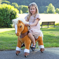 Cheval brun clair modèle Y, jouet à monter pour les 3-4 ans – Lancement en octobre