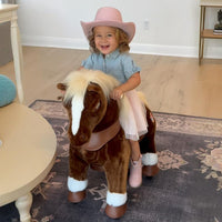 Cheval brun modèle Y, jouet à monter pour les 3-4 ans – Lancement en octobre