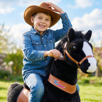 PonyCycle® Ride on Horse Size 5 for Age 7+ Black（UK&EU in Stock）