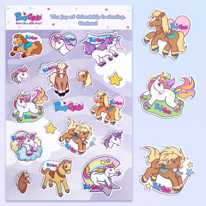 PonyCycle® Offizielles Malbuch – Enthält 1 Stickerbogen und 10 Einzelsticker