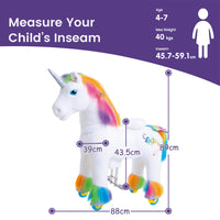 Modell X Regenbogen Einhorn für Alter 4-7