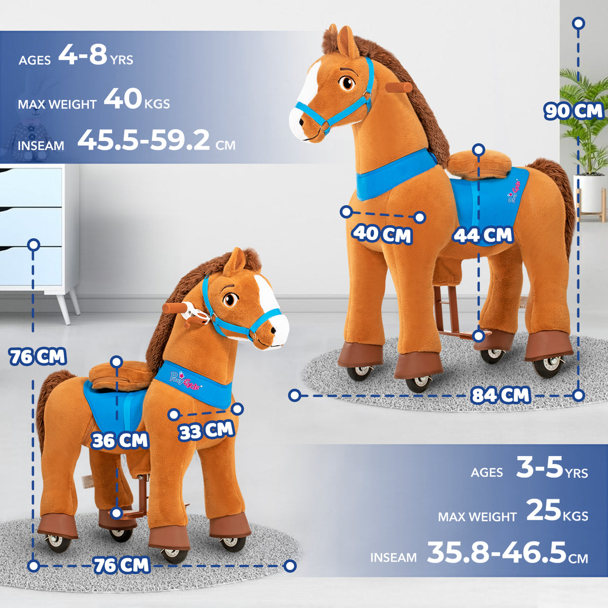 Modell E Braunes Pony Reiten Spielzeug
