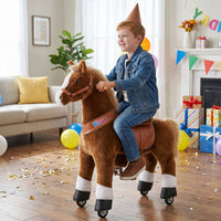 PonyCycle® Ride on Horse Size 5 for Age 7+ Brown（UK&EU in Stock）