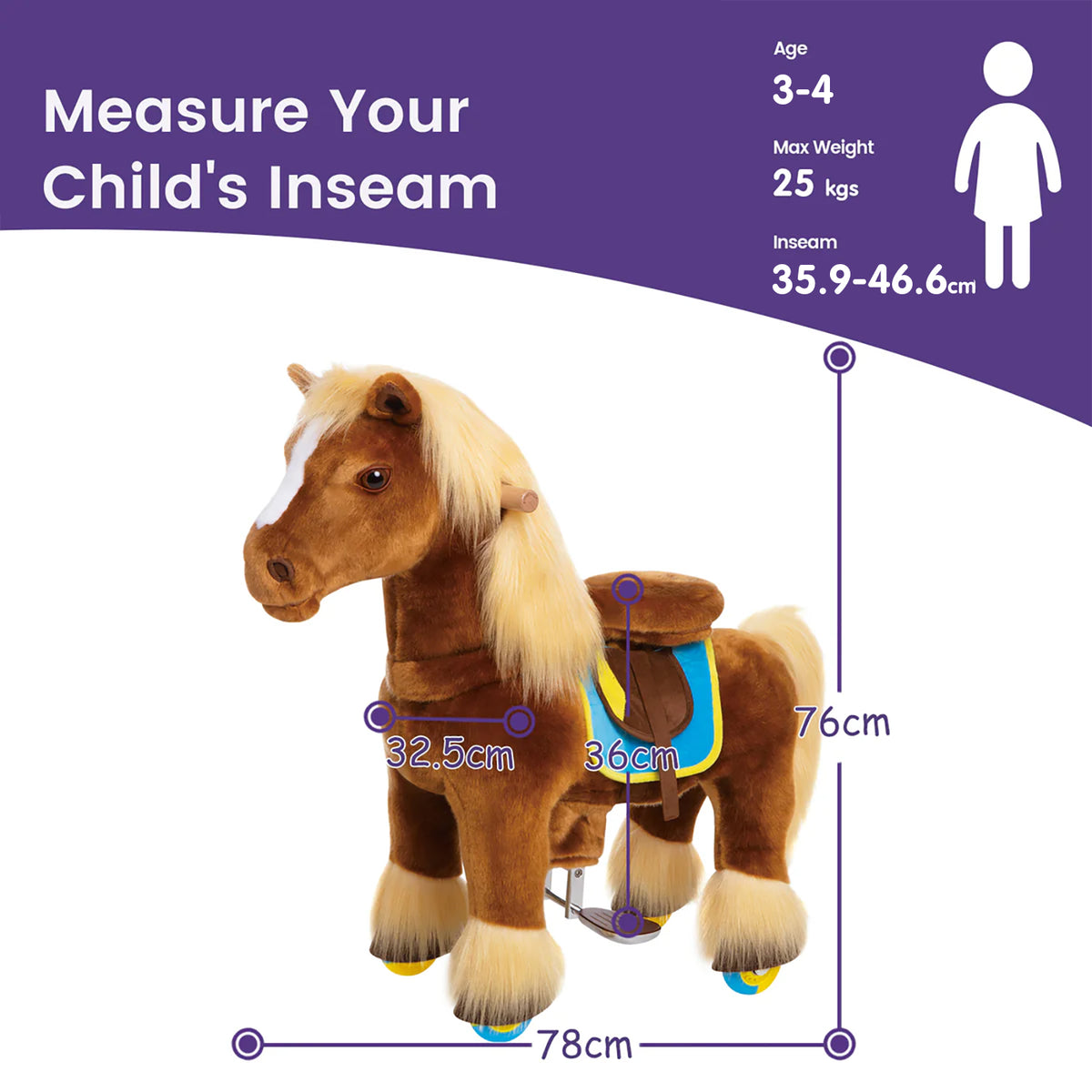 Modell X Spielzeug Pferd zum Reiten für Alter 3-4