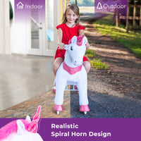Modell E Rosa Einhorn Reiten Pferd