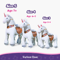 Einhorn Reitspielzeug Alter 4-7 Weiß