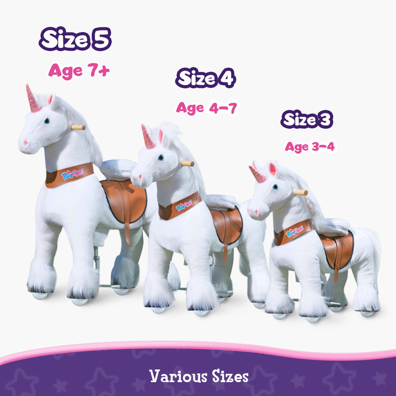 Einhorn Reitspielzeug Alter 4-7 Weiß