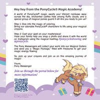 Livre de coloriage officiel PonyCycle® – Comprend 1 planche de stickers et 10 autocollants individuels