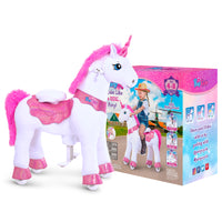 Modell E Rosa Einhorn Reiten Pferd