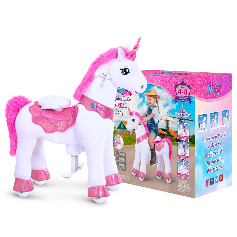 Modell E Rosa Einhorn Reiten Pferd
