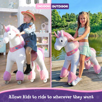 PonyCycle® Ride on Unicorn Size 5 for Age 7+ Pink（UK&EU in Stock）