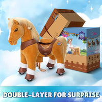 Cheval brun clair modèle Y, jouet à monter pour les 3-4 ans – Lancement en octobre