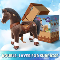 Cheval brun chocolat modèle Y, jouet à monter pour les 4-7 ans – Lancement en octobre