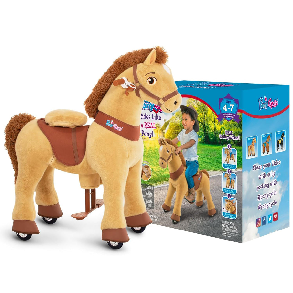 Model E® Ride-on Horse Toy Age 4-7（UK&EU in Stock）