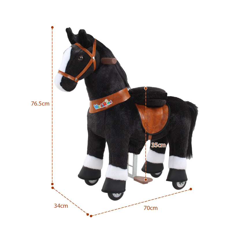 WondeRides Jouet à chevaucher taille 3 pour 3 à 5 ans Cheval Noir