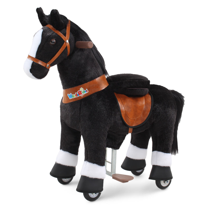 WondeRides Jouet à chevaucher taille 3 pour 3 à 5 ans Cheval Noir