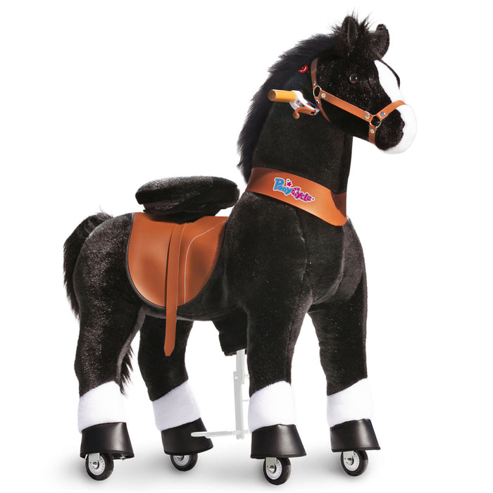 PonyCycle® Reiten Sie auf dem Pferd Größe 5 für Alter 7+ Schwarz