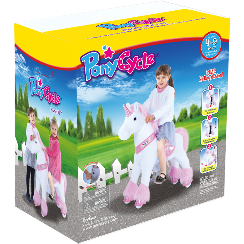 Aufsitz Plüsch Einhorn Alter 4-7 Lila