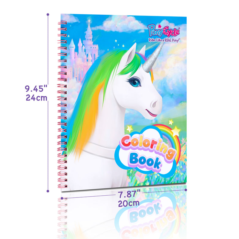 Livre de coloriage officiel PonyCycle® – Comprend 1 planche de stickers et 10 autocollants individuels