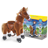 Ride-on pony toy Age 3-4 Brown（UK&EU in Stock）