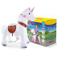 Unicorn riding toy Age 4-7 White（UK&EU in Stock）