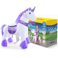 Aufsitz Plüsch Einhorn Alter 4-7 Lila