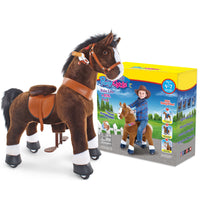 Riding horse toy Age 4-7 Chocolate（UK&EU in Stock）
