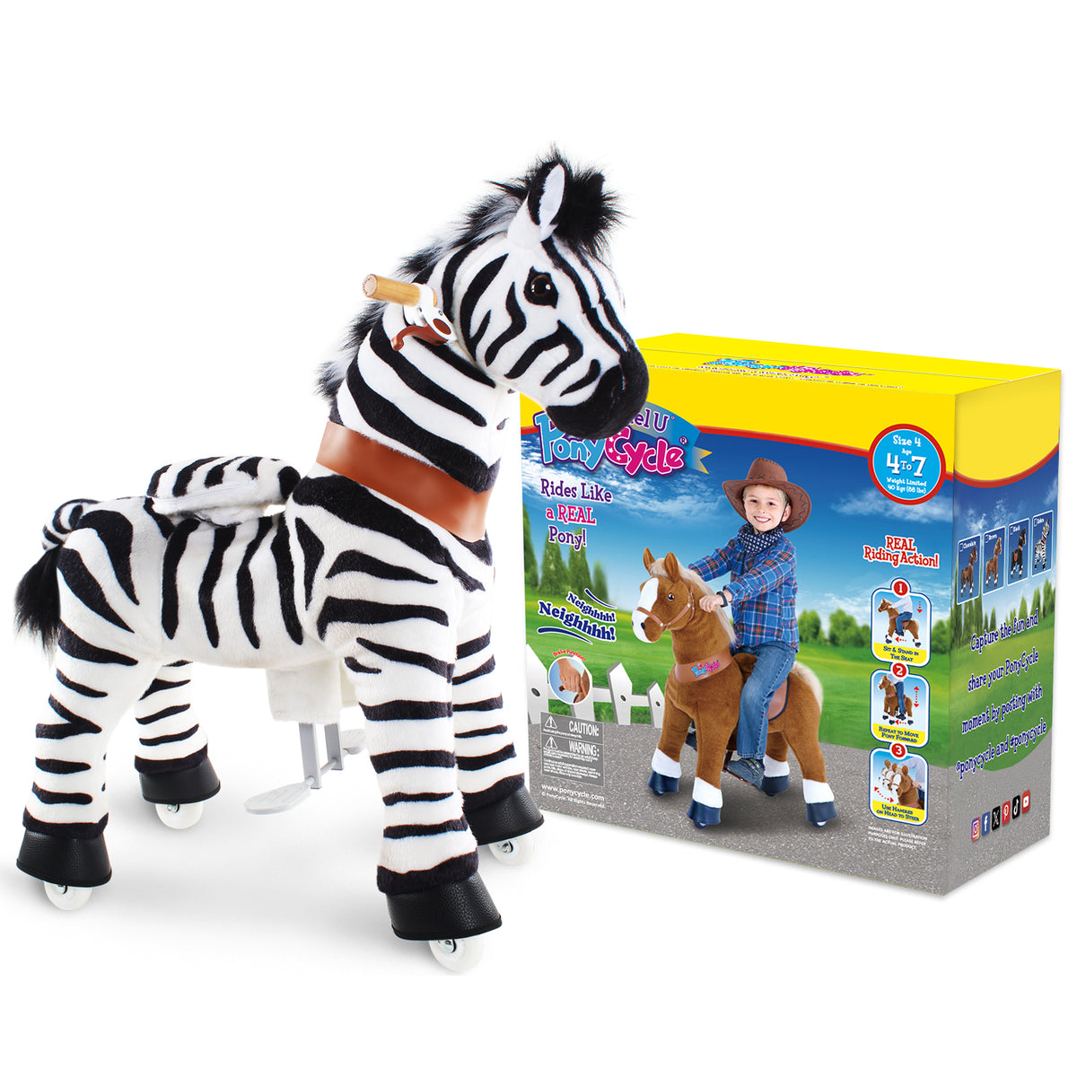PonyCycle® Reiten Sie auf Zebras Alter 4-7