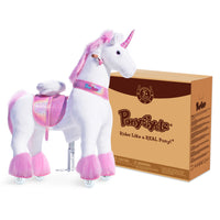 PonyCycle® Ride on Unicorn Size 5 for Age 7+ Pink（UK&EU in Stock）