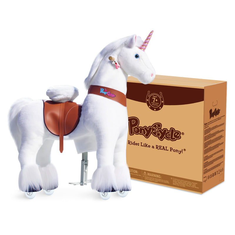 PoneyCycle® Monter sur la Licorne Taille 5 pour les 7 ans et plus Blanc