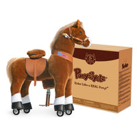 PonyCycle® Reiten Sie auf dem Pferd Größe 5 für Alter 7+ Braun