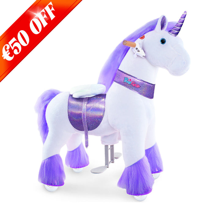 Ride-on Plush Unicorn Age 4-7 Purple（UK&EU in Stock）
