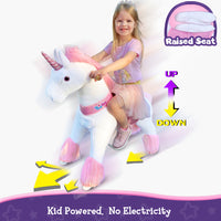 Aufsitz-Einhorn Alter 3-4 Rosa