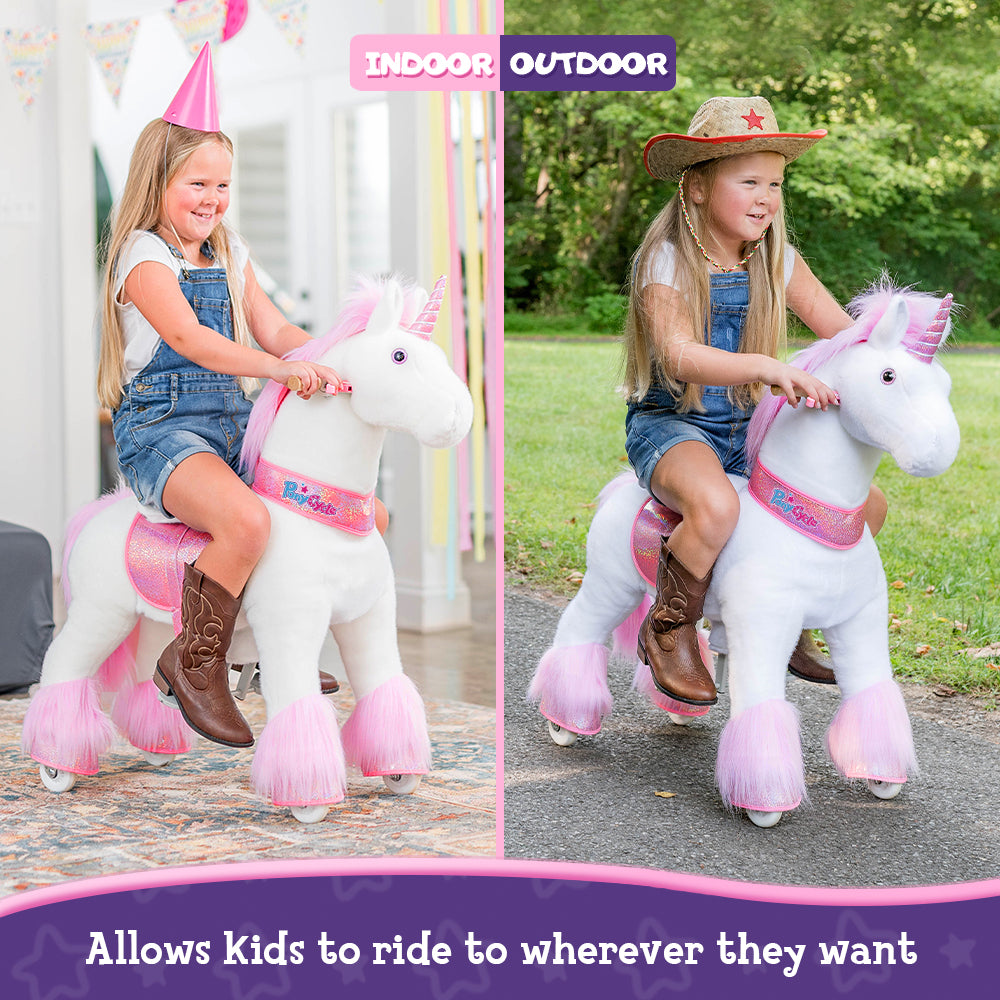 Aufsitz Plüsch Einhorn Alter 4-7 Rosa